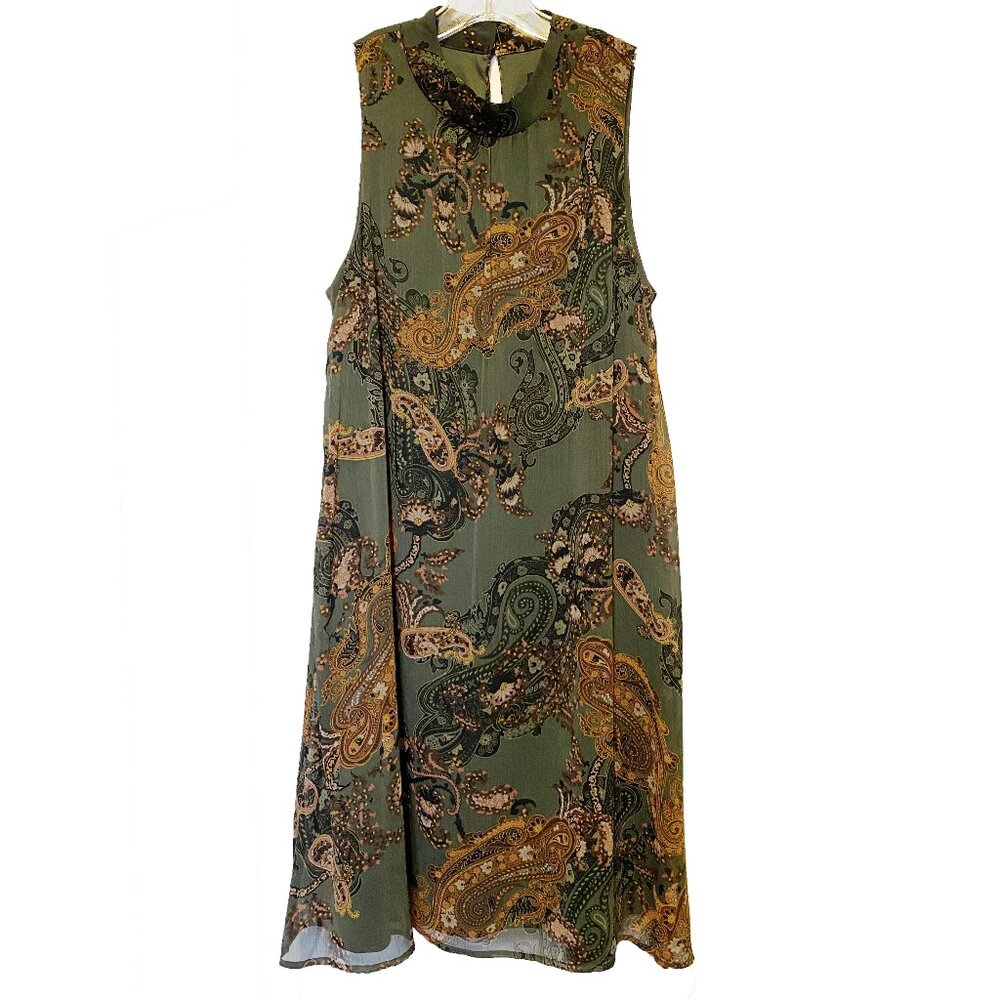 Tommy Hilfiger sleeveless, a-line, paisley dress size 6 NWT